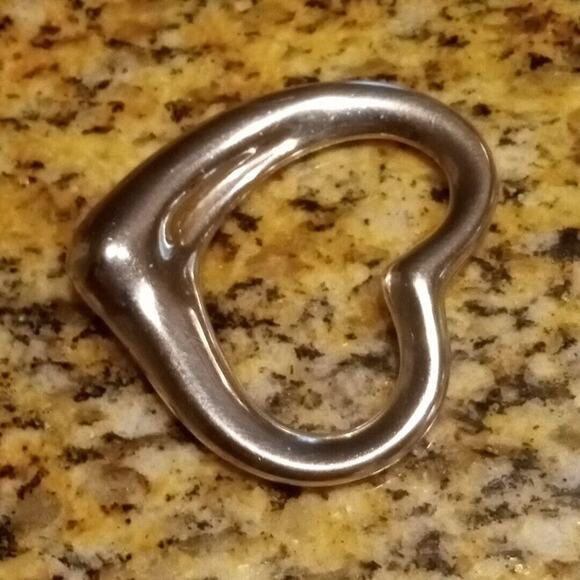 TIFFANY & CO STERLING HEART PENDANT. LARGE SIZE SIGNED ELSA PERETTI 925 SPAIN. - Picture 3 of 10